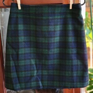 J. Crew Tartan Plaid Wool Blend Skirt